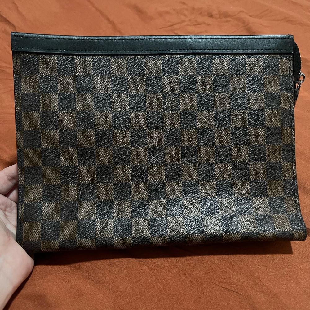 Checkered Brown and Black Clutch *Not authentic*